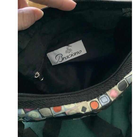 Braciano Women Everyday Crossbody Retro Purse Shoulder Bag Casual Black Colorful - Picture 3 of 7